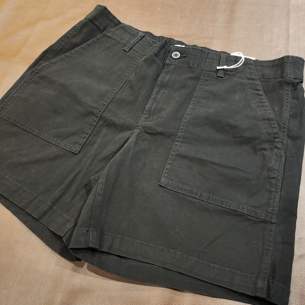 Free Assembly Womens Black Utility Shorts Cotton Stretch Size L NWT - Picture 1 of 6